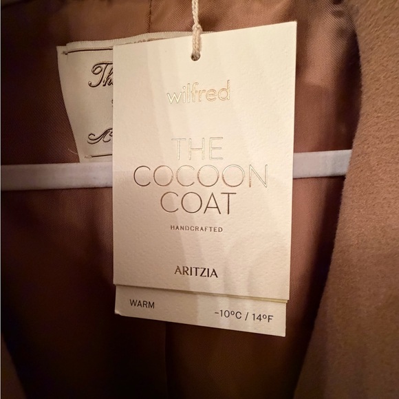Aritzia Camel The Coocon Coat Soft Wool Cashemere - Picture 4 of 12